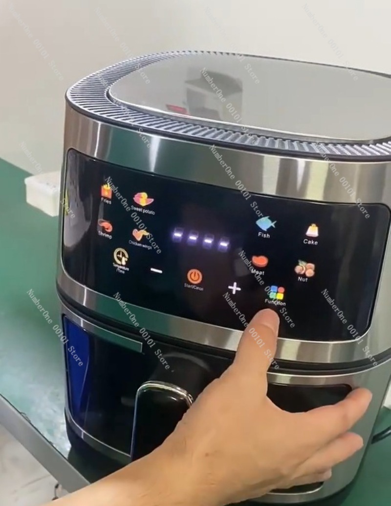多機能エアフライヤーオーブン - 家庭用8L大容量ステンレススチールスマートタッチスクリーン電気オーブン