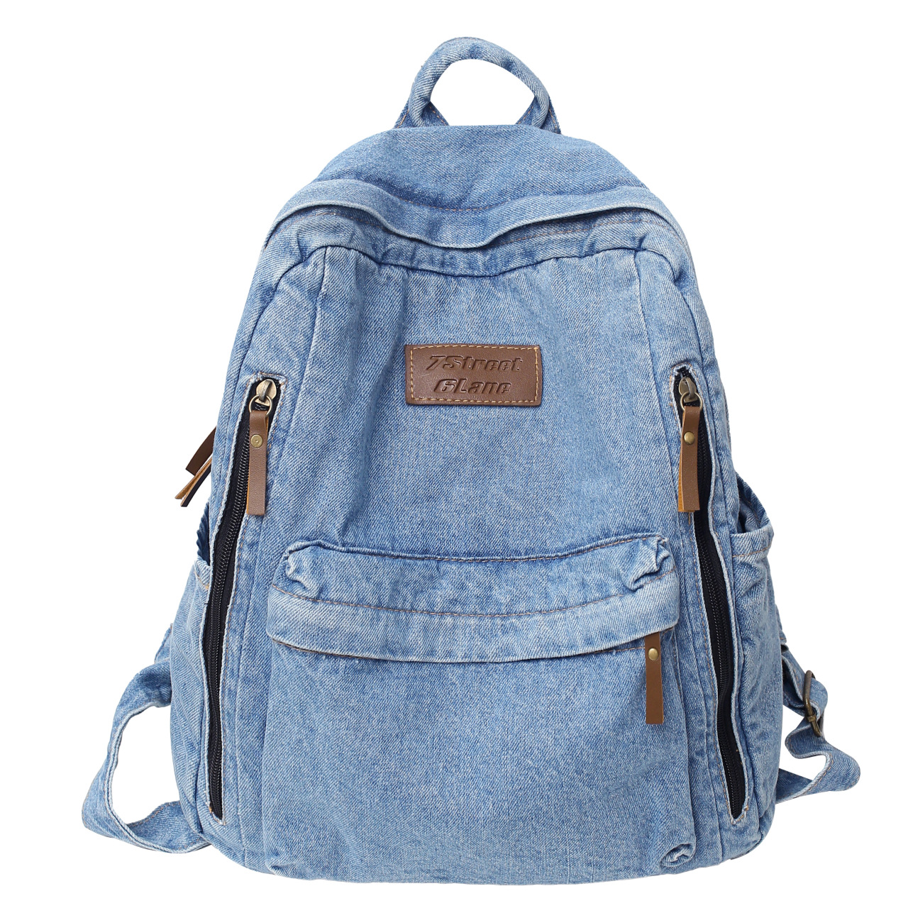 デニムファッションバックパック学校トレンド学生ジーンズバッグマルチポケット大容量リュックサック Mochila De Escola Feminina 2023
