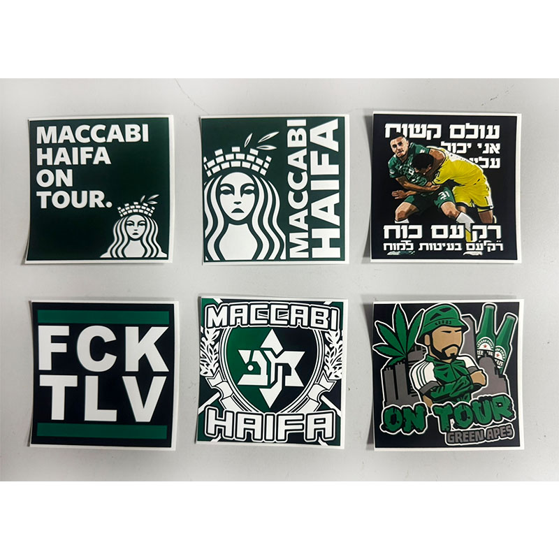 9*9 センチメートル防水ステッカーハイファ 1913 グリーンエイプツアー猿 MHFC マッカビ装飾ステッカーバッグカップ壁冷蔵庫
