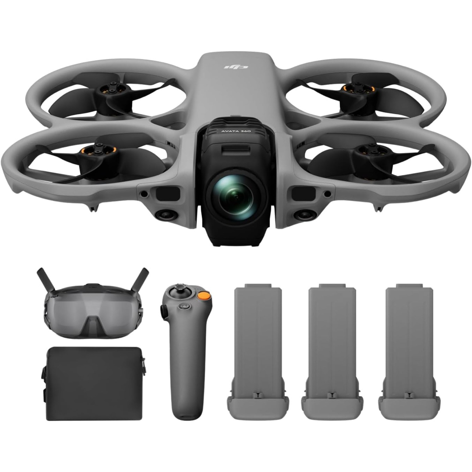 DJI Avata 360 Motion Fly More コンボ、1 インチ 8K 360° イメージング機能付き 360° ドローン、プロペラ ガード付き 360° カメラ ドローン。直観的なモーションコントロールと簡単なACROのためのゴーグルN3とRC Motion 3が付属