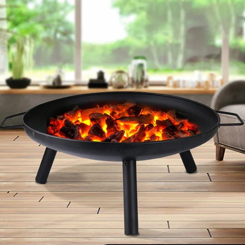 Nordic Iron Fire Pit For Outdoor Heater Brazier Outdoor Courtyard Creative Leisure Light Luxury Camping Charcoal Braziers