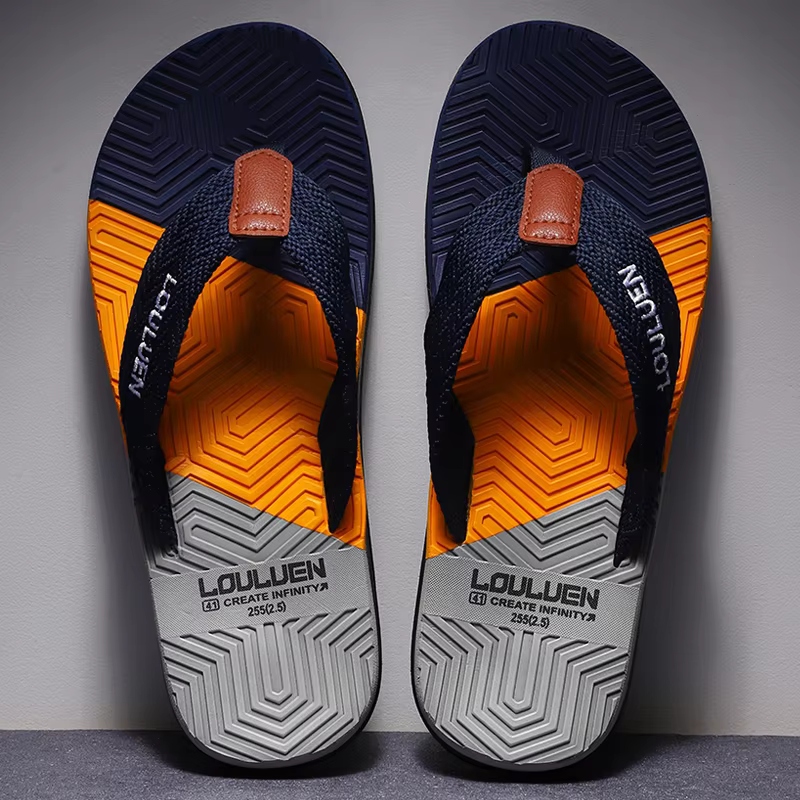 高品質ホット販売男性フリップフロップ夏のビーチフリップフロップメンズファッション通気性カジュアルビーチ男性スリッパ夏の屋外