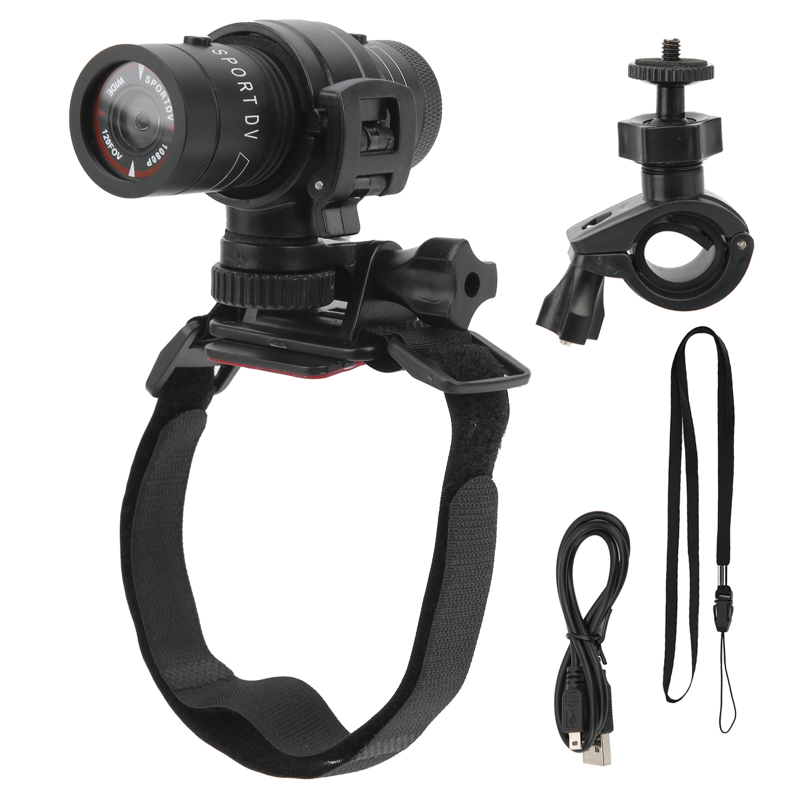 1080P HD オートバイビデオレコーダー防水ヘルメットマウントマウンテンバイク用ダッシュカム