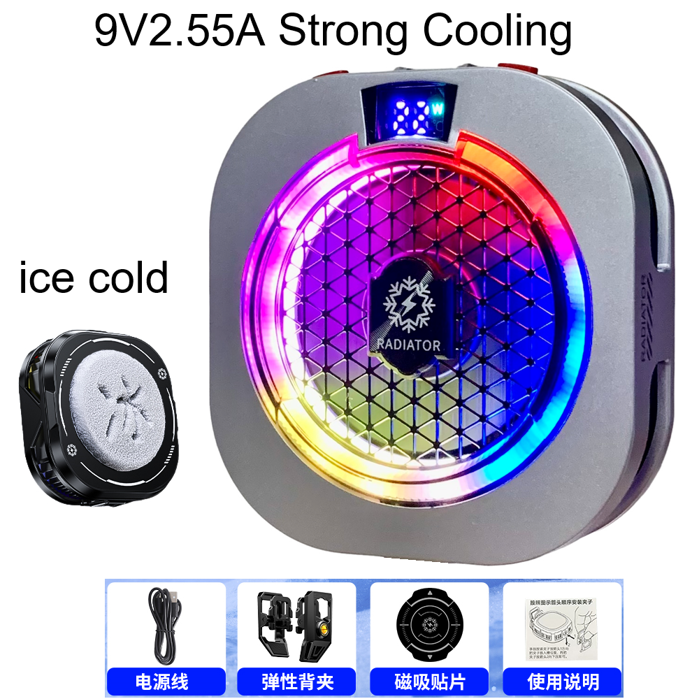 Ice Cold Th16 Pro 半導体電話クーラー デジタルディスプレイ付き 9V 強力な冷却磁気クリップ 2 in 1 ゲーム用