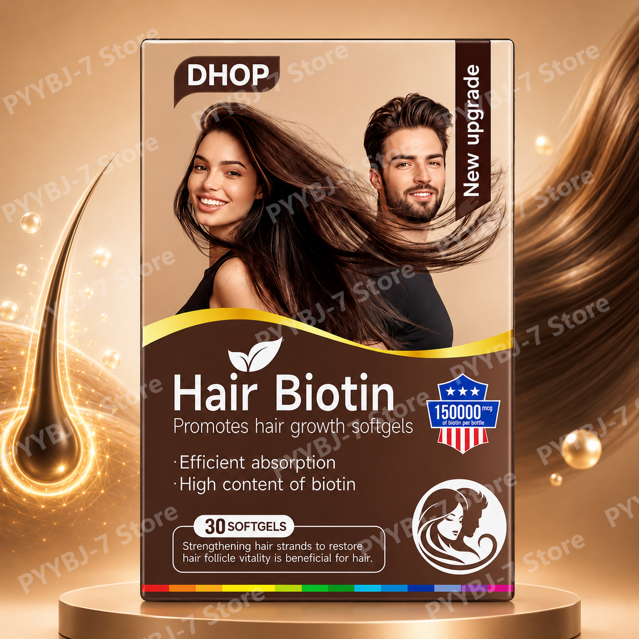ヘアサポート ソフトジェル ヘア スキン ネイル サポート ビオチン ビタミンとハーブ ブレンド入りソフトジェル、毎日の美容サプリメント