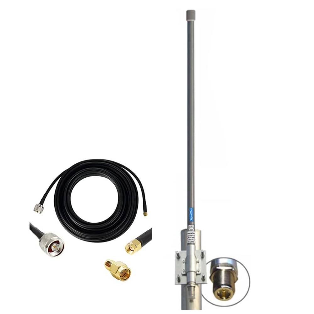 ヘリウム ボブキャット HNT ホットスポット Lora LoT アンテナ 868/915mhz 10dbi 35.4 インチ 32.8 フィート SMA/RP-SMA ケーブル