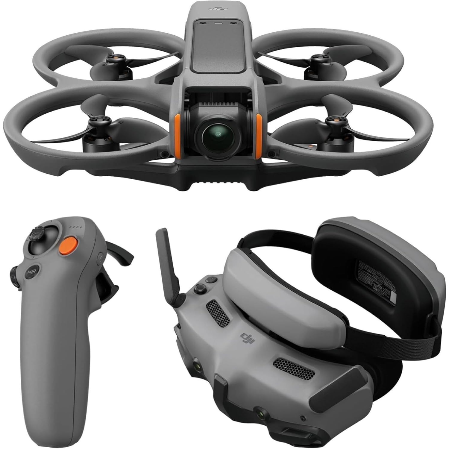 DJI Avata 2 Fly More コンボ (バッテリー 1 個) FPV ドローン、4K カメラ付き、プロペラガード内蔵、FAA リモート ID、ブラック