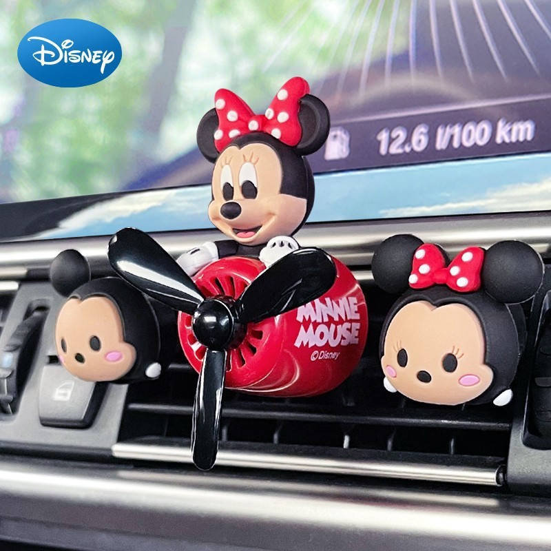 ディズニーかわいいミッキーミニー漫画ストロベリーベアオーナメント車芳香剤クマパイロットベント香水空気出口フレグランス装飾