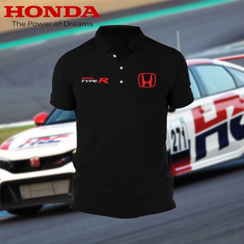 Sulam ホンダ タイプ R VTEC ターボ シビック インテグラ RS K20A Baju Lelaki モータースポーツ レーシング Tシャツ Tシャツ ポロシャツ