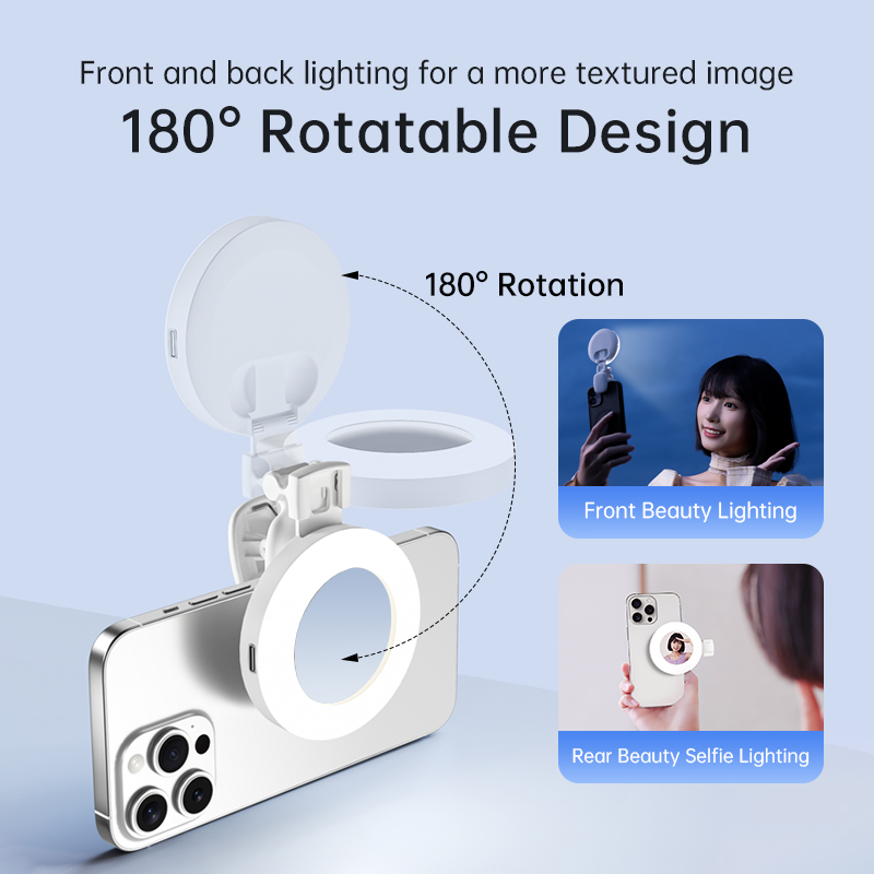 ポケット LED Selfie ライト IPhone Samsung IPad 携帯電話ラップトップ用クリップリングフラッシュフィルビデオ写真リングライト写真撮影ランプ