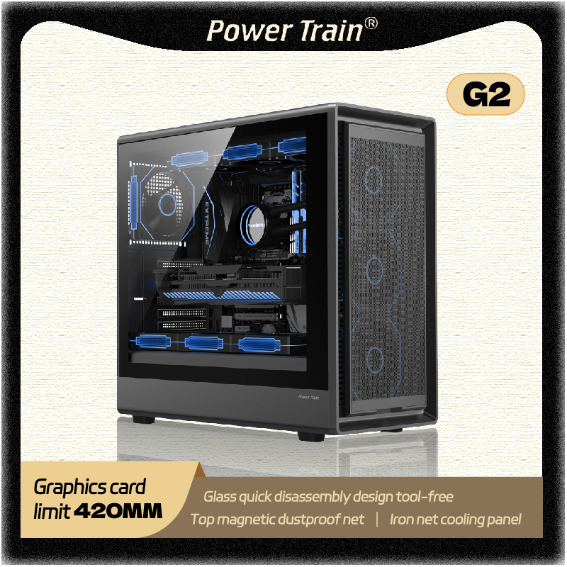 パワートレイン Zhenjie G2 MATX PC ケース鉄ネットワーク冷却パネル片面 360 水冷 USB 3.0 コンピュータケース