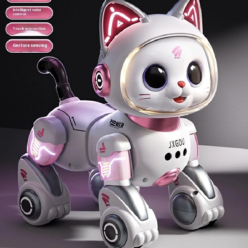 リモコン歩行ロボット猫のおもちゃ、電動ニャー鳴くペットギフト、男の子、女の子、子供の誕生日、クリスマスへ