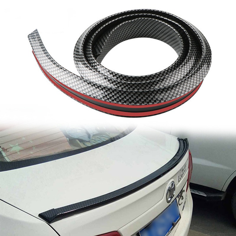スポイラー 1.5 メートル車のスタイリング 5D カーボンファイバー光沢のある黒スポイラー DIY 修理されたスポイラーカーアクセサリー