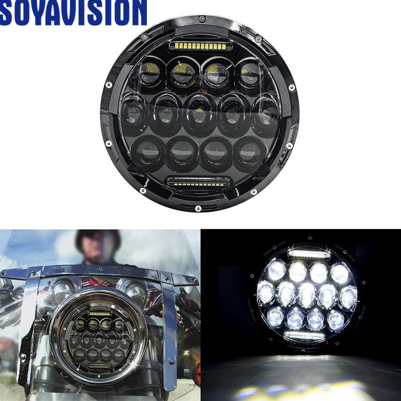 オートバイのヘッドライト 7 インチ LED ハーレーツーリングウルトラクラシックエレクトラストリートグライドロードキングヤマハオートバイヘッドランプ