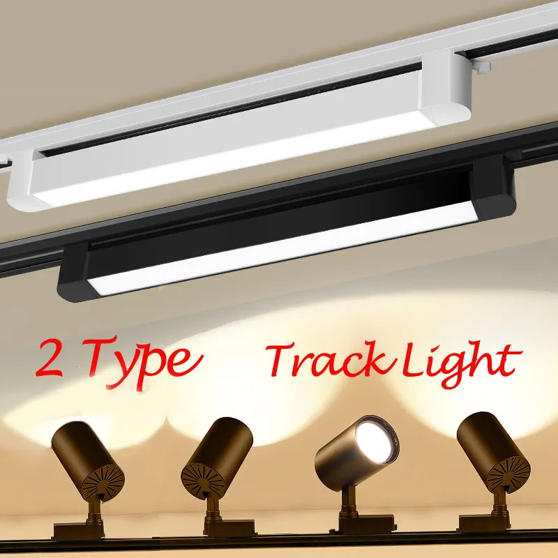 セットトラックライト 85-264v Led 磁気トラックランプ 10 ワット/20 ワットトラックスポットライト照明器具家の装飾衣料品店