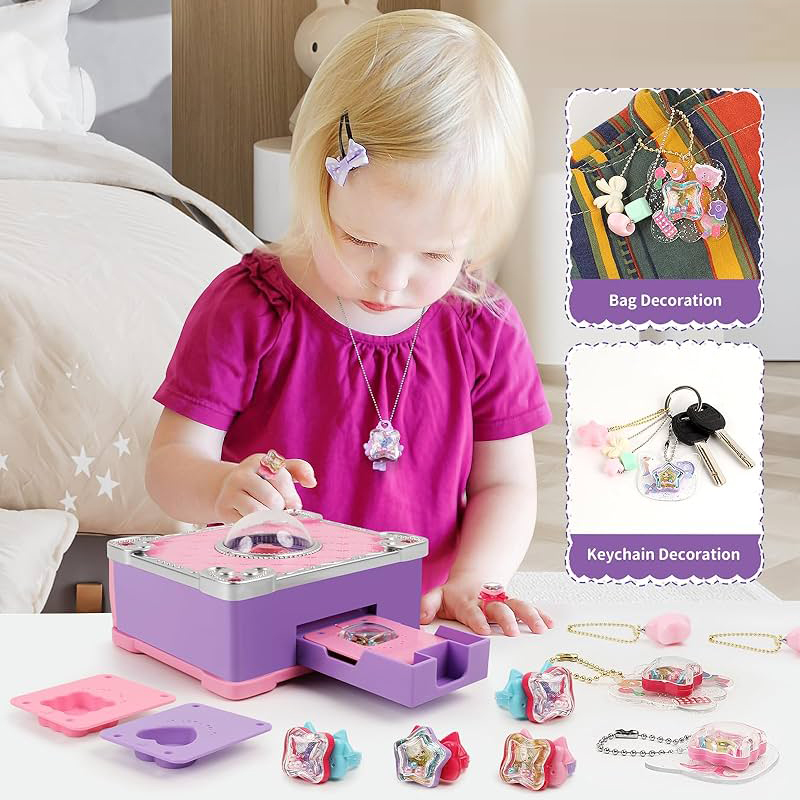 女の子のおもちゃ 3D マジック DIY ステッカーマシンジュエリー作成キット子供のための DIY 手作りリングブレスレットクリエイティブ手作りギフトボックスセット