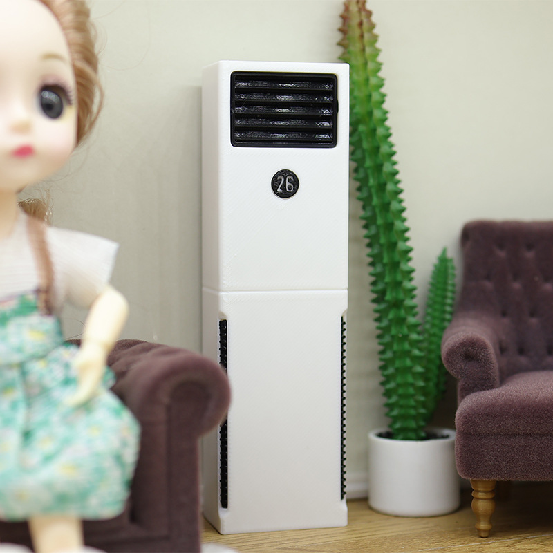ミニキャビネットエアコンミニチュア、ドールハウス家電モデル、リビングルームのシーンの写真撮影用のリアルな装飾。