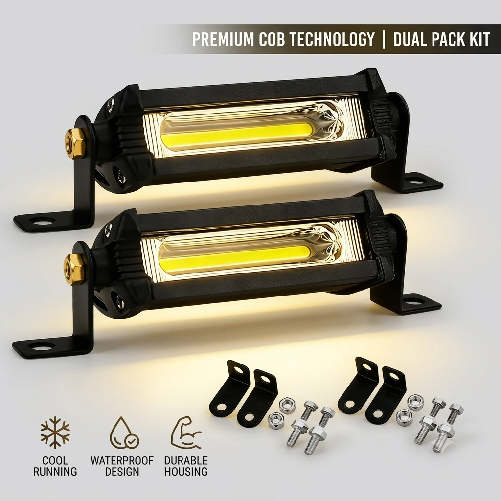 4 インチ COB LED ワークライト 12V 24V 超高輝度オフロードフォグヘッドライトスポットライト トラクター トラック バイク ATV サイズ別