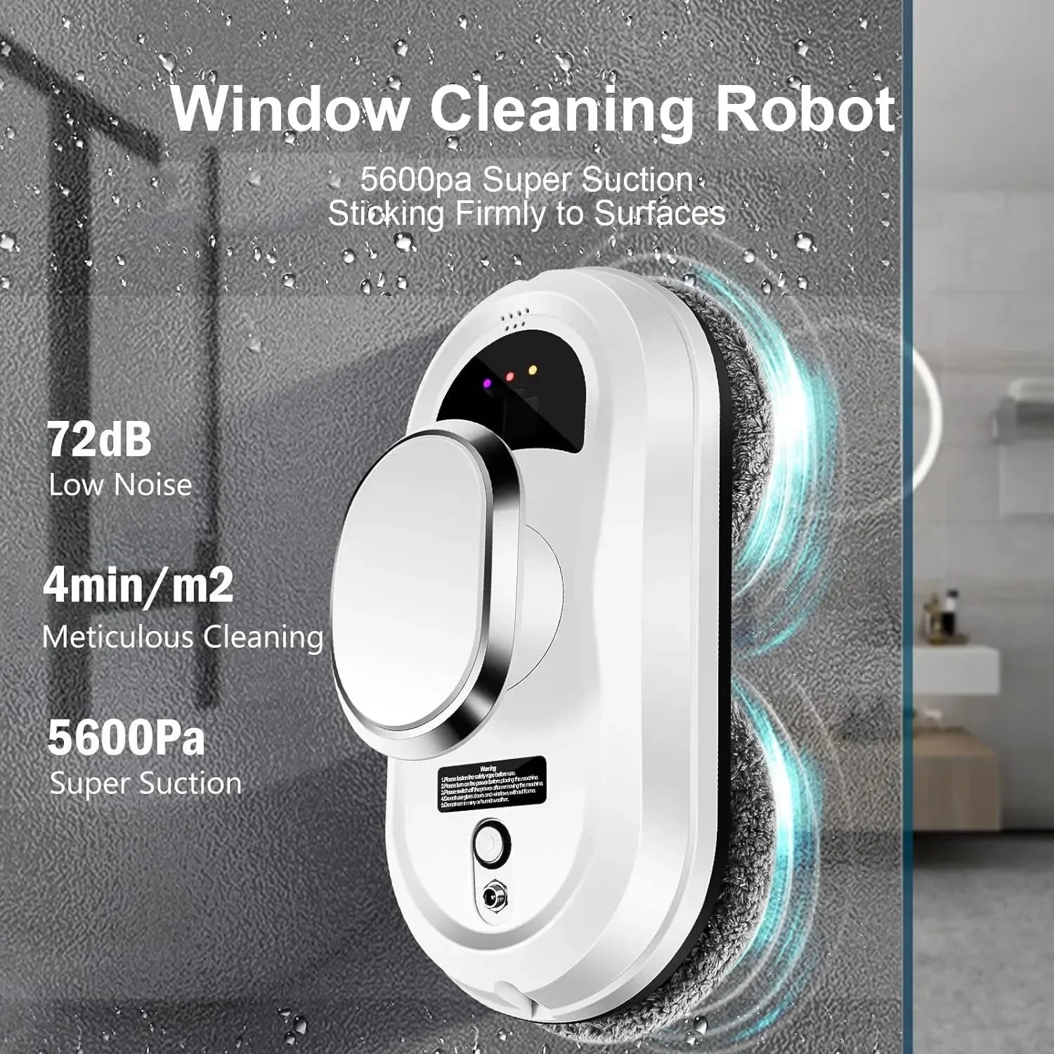 窓掃除インテリジェントロボット電動ガラスクリーナー、リモコン付き、家庭用高層バルコニー窓窓クリーナー