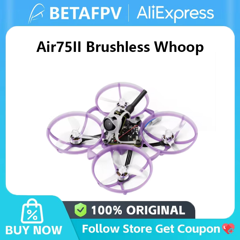 BETAFPV Air75II ブラシレス Whoop クアッドコプター ELRS 2.4G LAVA 1S 480mAh 75C バッテリー 0802SE | 23000KVモーター NEW