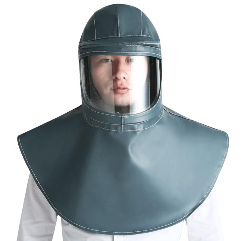 Sandblasting Caps Large Transparent Visor Painting Anti-Acid alkali Dustproof Hood Labor Helmet Industrial Grinding Safety hat