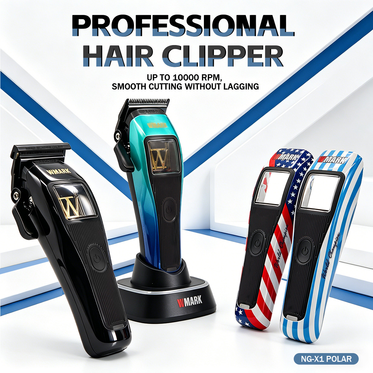 WMARK バリカンプロフェッショナルバリカン DLC ブレードヘアトリマー 10000RPM ベクトルモータークリッパー男性用 NG-TC-X1 NG-X1 極性 NG-X1