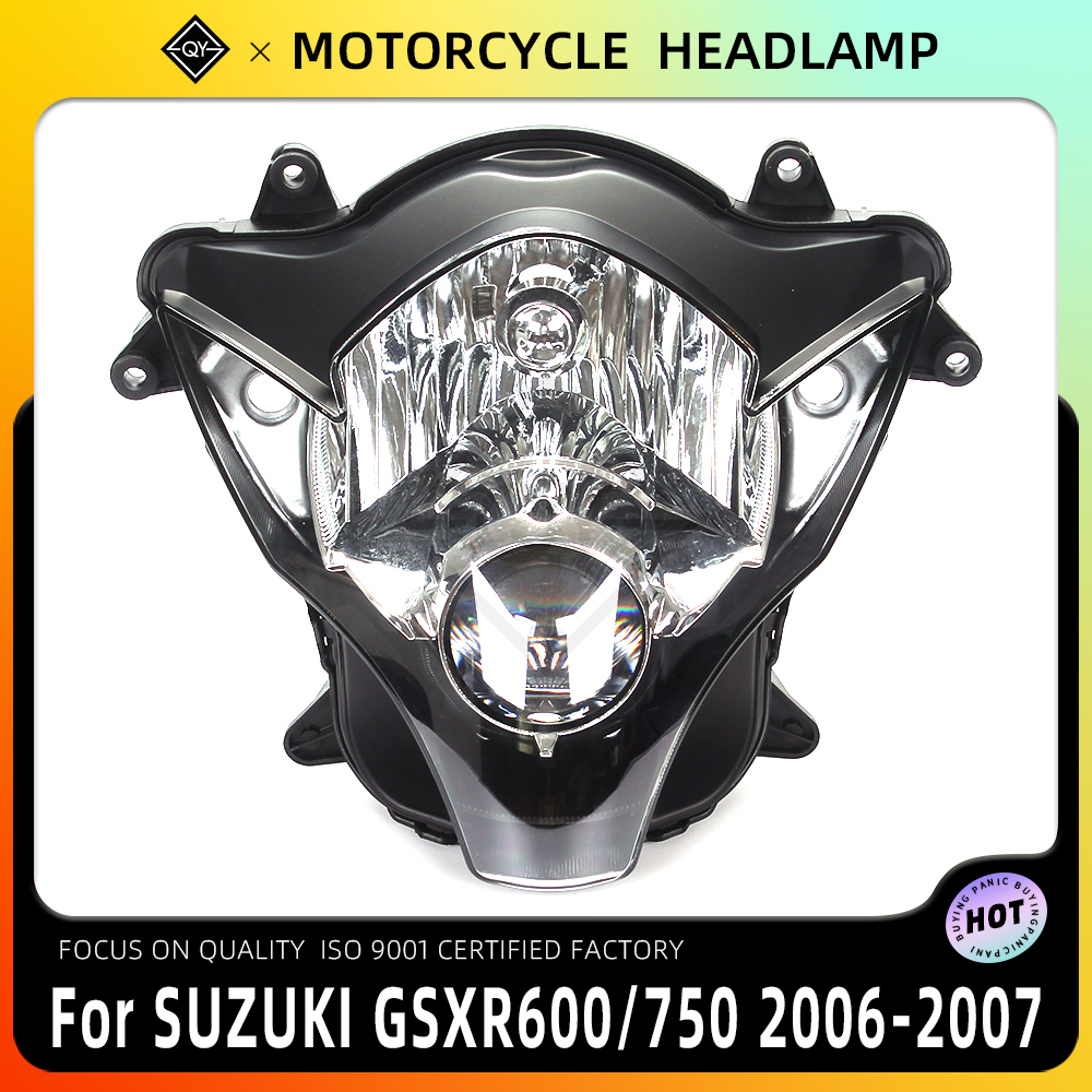 LQYL オートバイヘッドライトヘッドランプヘッドライトランプアセンブリスズキ GSXR600 GSXR750 GSXR GSX-R 600 750 K6 2006 2007 06 07