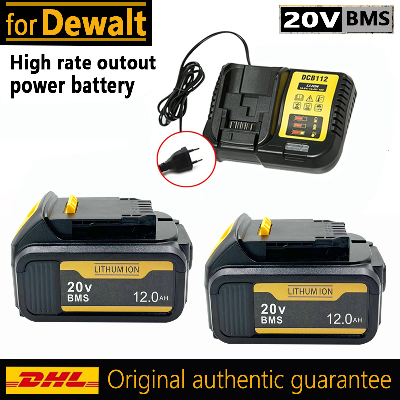 【バッテリー充電器セット】18-20V 6.0Ah/8.0Ah/12.0Ah リチウムバッテリー DEWALT 20V MAX XR、DCB207 DCB205 DCB206、