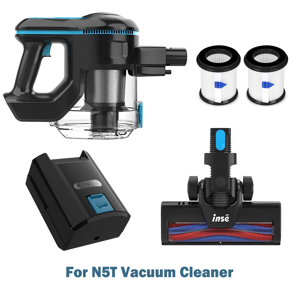 INSE N5T コードレス掃除機オリジナルアクセサリー N5T 掃除機バッテリー HEPA 床ブラシホストヘッダー交換部品