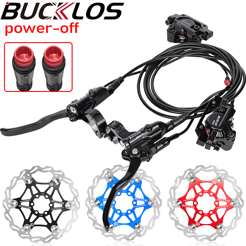 BUCKLOS E-BIKE 油圧ディスクブレーキセット電動スクーター折りたたみ自転車電源オフディスクブレーキ 2 ピン MTB 自転車油圧ブレーキ
