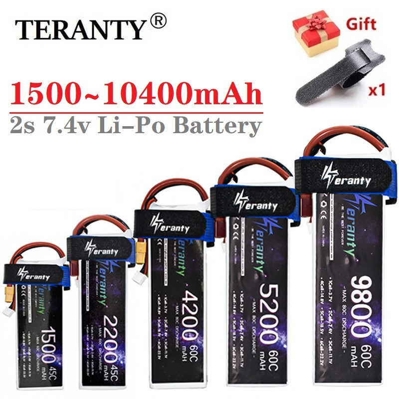 2S リポバッテリー 7.4v 1500mah 1800mah 2200mah 3300mah 4200mah 5200mah 6500mah 7200mah 10400mah JST/XT60/T RC パーツ 7.4v バッテリー