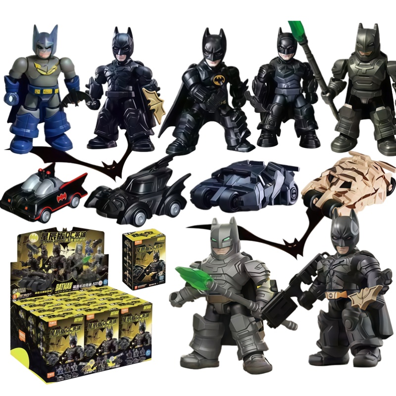 Blokees Batman Building Block Toy Anime Defender Bat Shadow Breaking Dawn Collectible Action Model Figure Toy Fans Birthday Gift