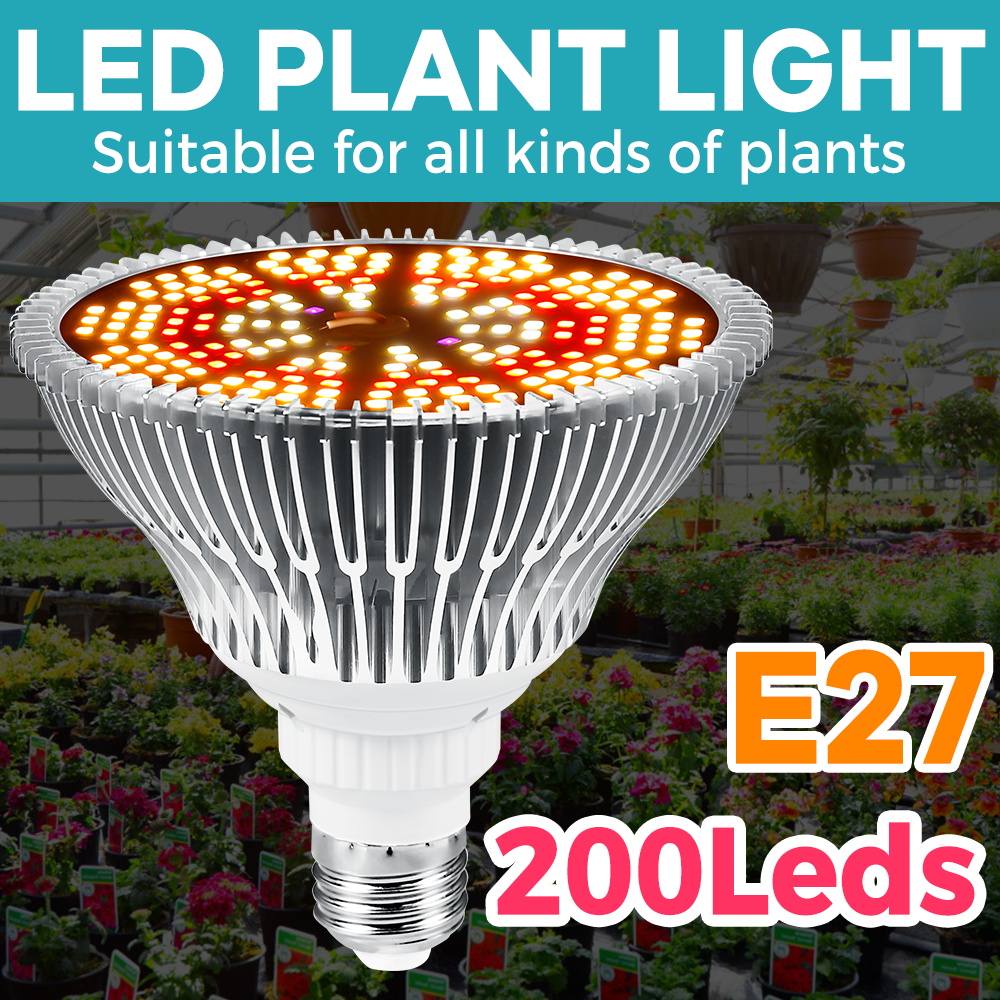 150 ワット植物成長ライト LED 植物成長電球フルスペクトル E27/E26 植物フィルランプ苗成長ランプ UV IR 野菜照明