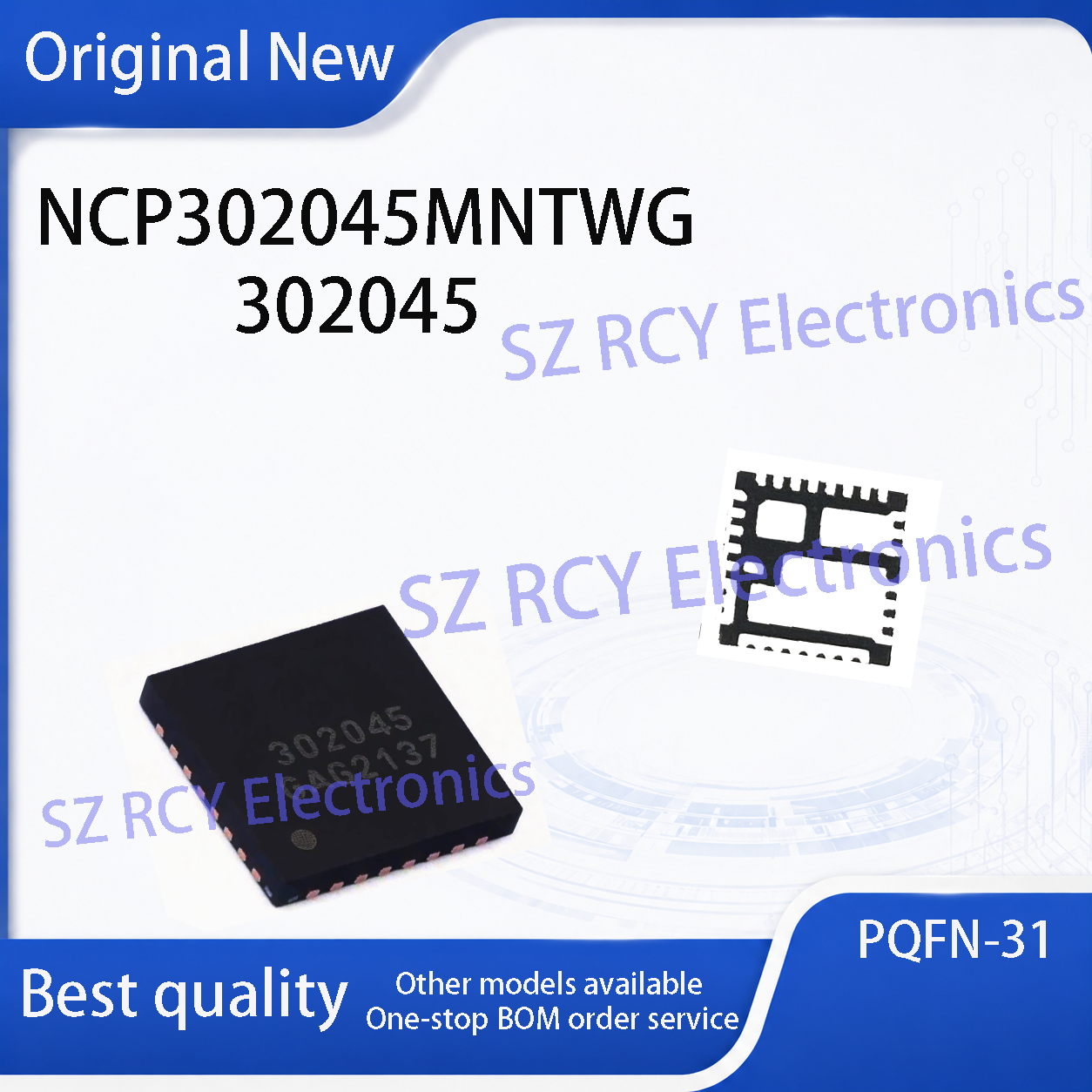 (2-50 個) NEW NCP302045MNTWG NCP302045MN NCP302045 トップマーク 302045 QFN mosfet 統合ドライバ IC チップ電子