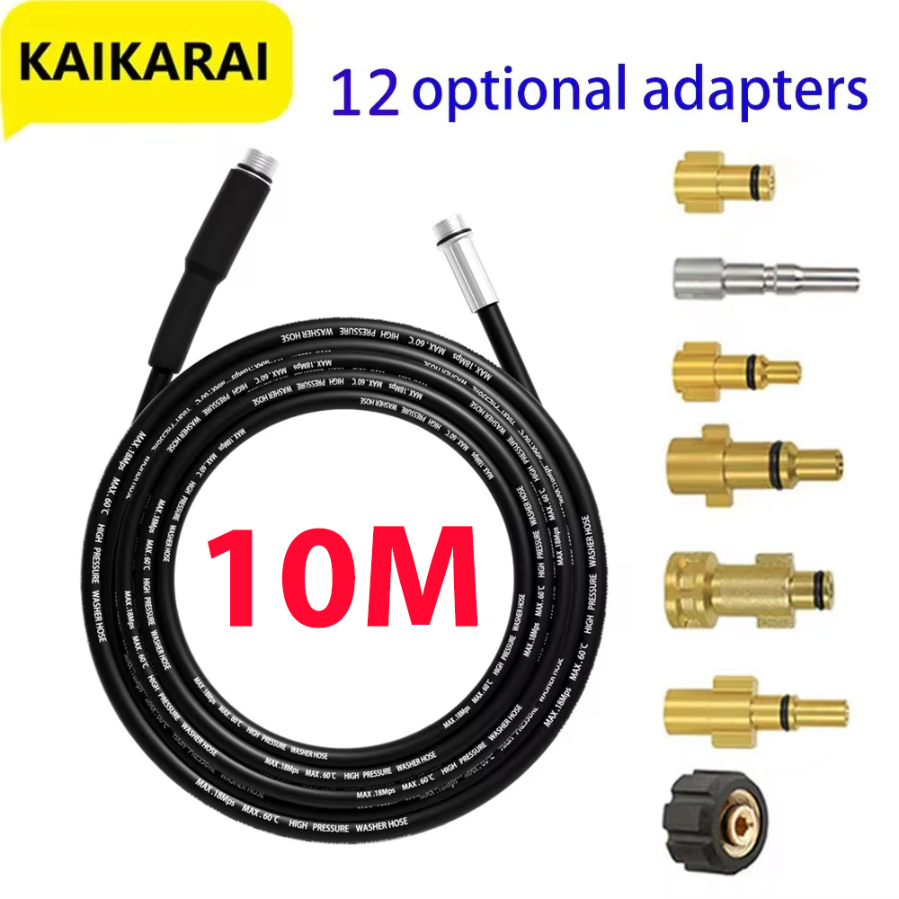 10M Sewer Jetter Kit for Pressure Washer Karcher Lavor Bosch STIHL Huter Drain Cleaning Hose Rotating Sewer Jetting Nozzle