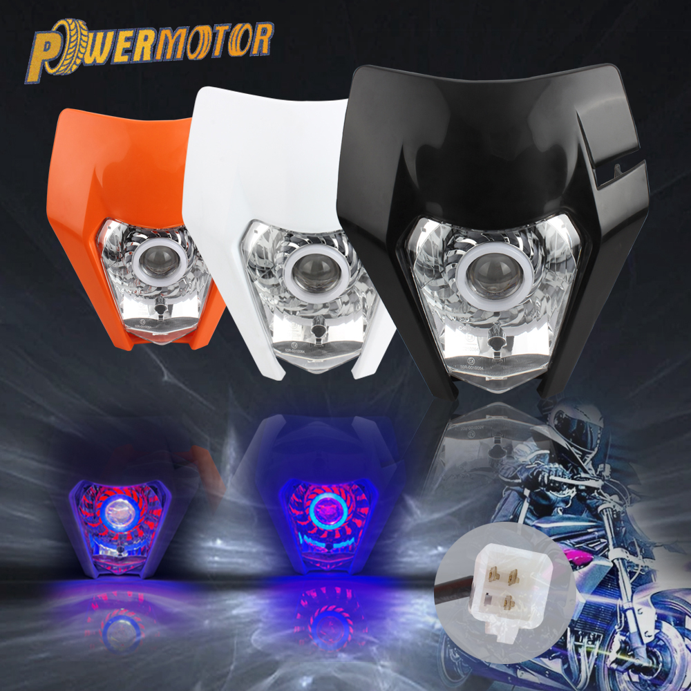 エンデューロオートバイヘッドライトプレート KTM EXC LED XC SX EXCF XCW 125-500 2018-2023 スーパーモトモトクロスヘッドランプ修正部品