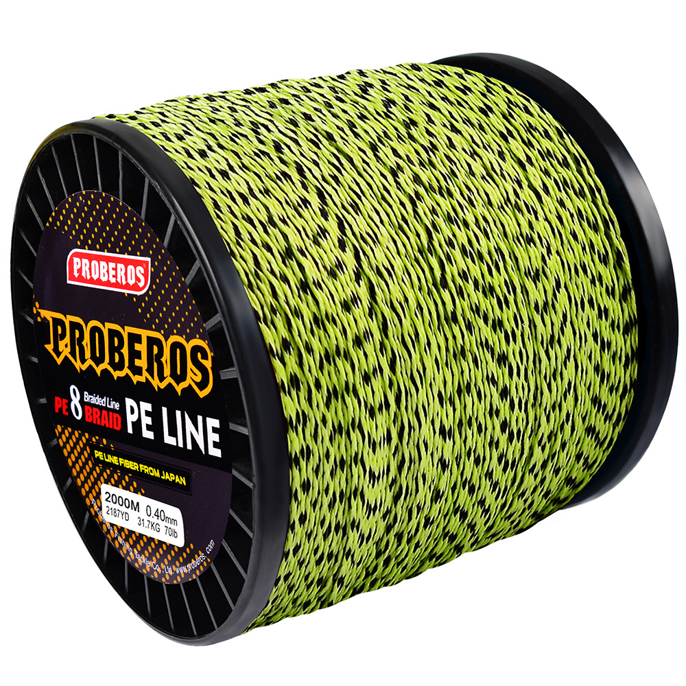 ホット販売 0.4 #-40 # 2000 メートル 8 ストランド Pe 超強力マルチラメント編組ワイヤー釣り糸ロープ
