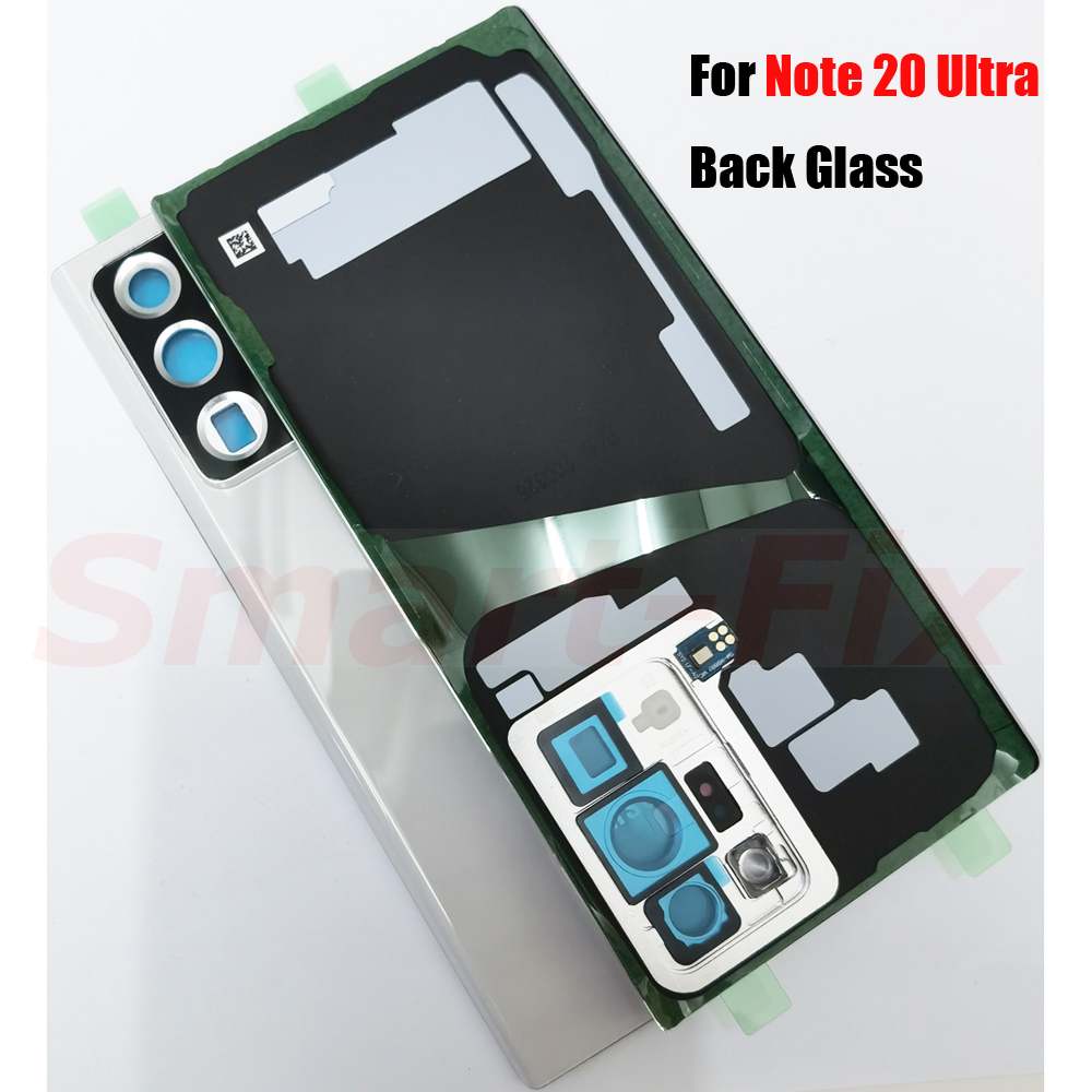 SAM-Note 20 Ultra N20U N20ULTRA バッテリーハウジングリアドア (OEM) ガラスバックカバーケース カメラカバーレンズと接着剤付き