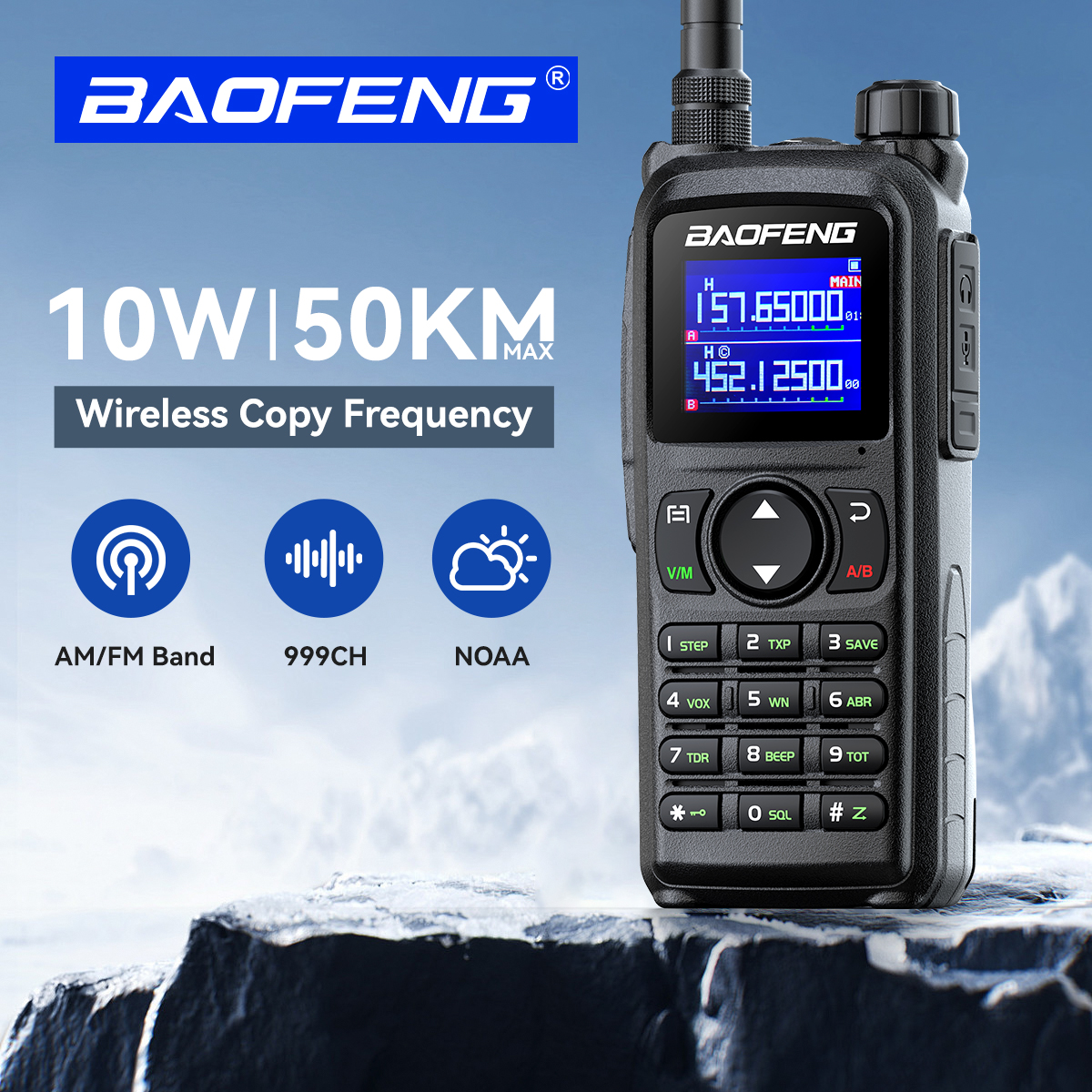 Baofeng UV-28 10 ワットハム NOAA 10 ワットタイプ C UV28 マルチバンド AM/FM ハンドヘルドポータブル長距離双方向ラジオ Wakie