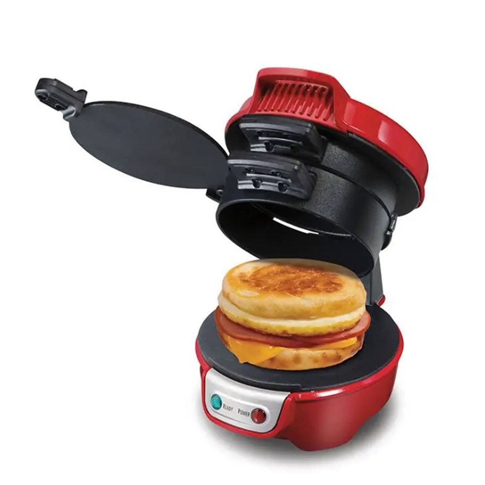 600W Breakfast Sandwich Maker with Egg Cooker Tool Aluminum Easy To Clean Non Stick Breakfast Maker for Cooking Breakfast