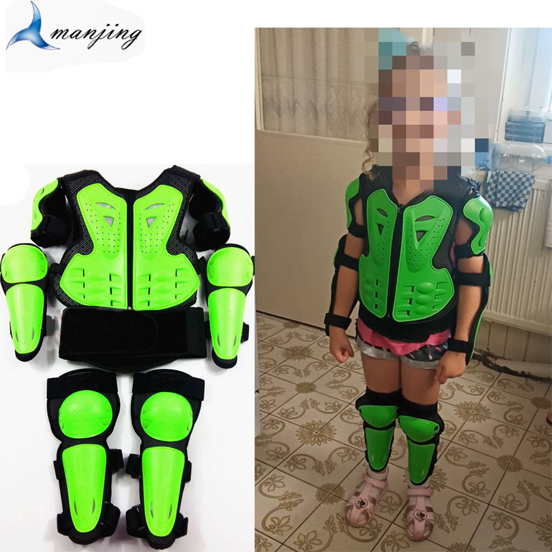 子供用フルボディアーマー モトクロスバイク オフロード ダートバイク 耐衝撃膝