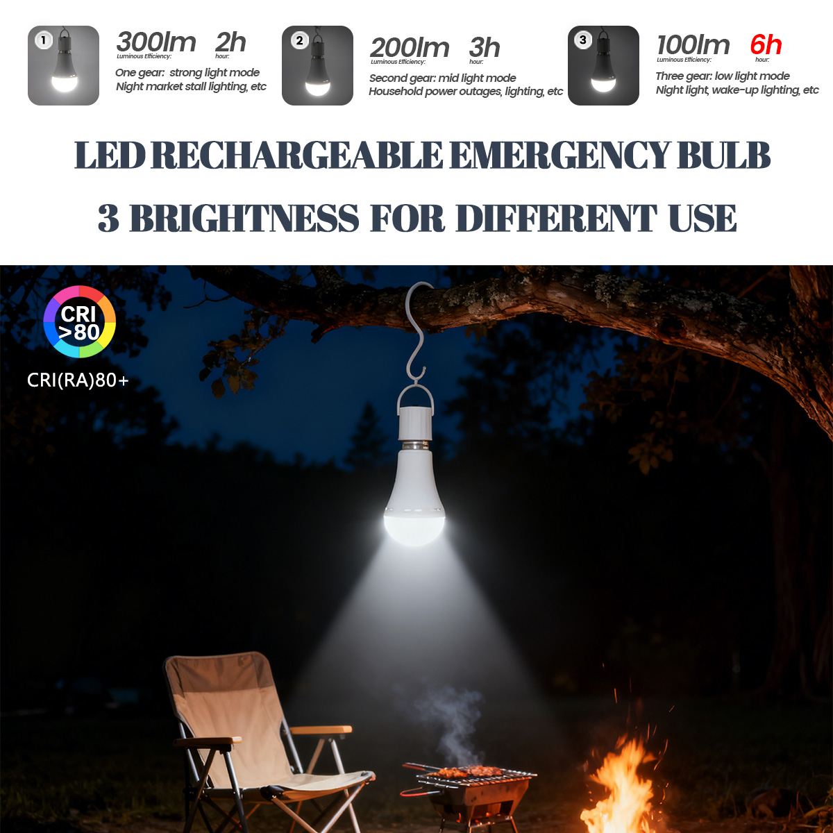 1-10 個 LED 電球充電式 AC100-240V E27 7 ワット 9 ワット 12 ワット緊急電球家庭用電源屋外キャンプポーチガーデンランプ