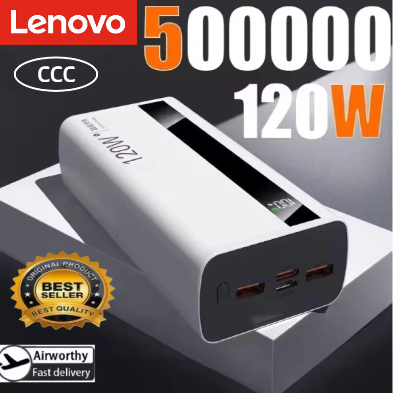 Lenovo 200000mAh パワーバンク 120 ワット急速充電高容量ポータブルバッテリー充電器 Moblie iPhone サムスン用新しい