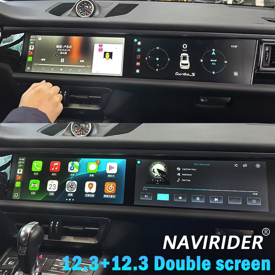 8 グラム 256 ギガバイト 12.3 インチデュアル Android スクリーンポルシェマカン 2011-2017 2din 車 GPS マルチメディアビデオプレーヤーラジオヘッドユニット Carplay