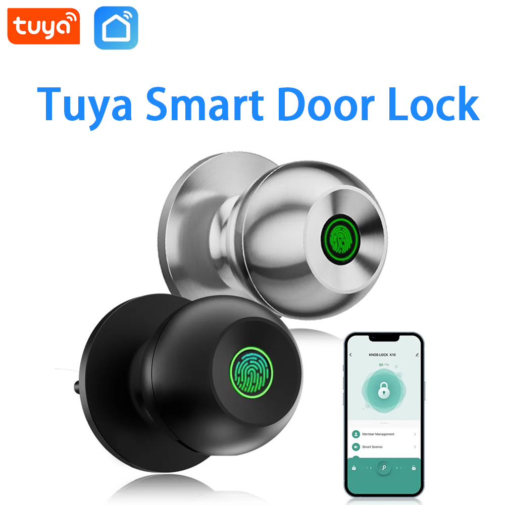Tuya スマートホームドアロック 3-in-1 キー/指紋/スマートライフアプリロック解除ホテルアパート倉庫スマートドアロック