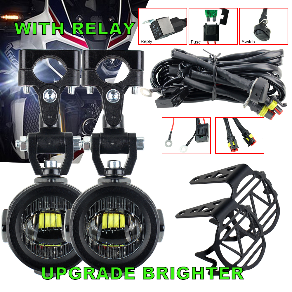 アップグレード明るいランプ BMW R1200GS F800GS F700GS F650 K1600 オートバイフォグライト補助ライト 40 ワット 6000 K