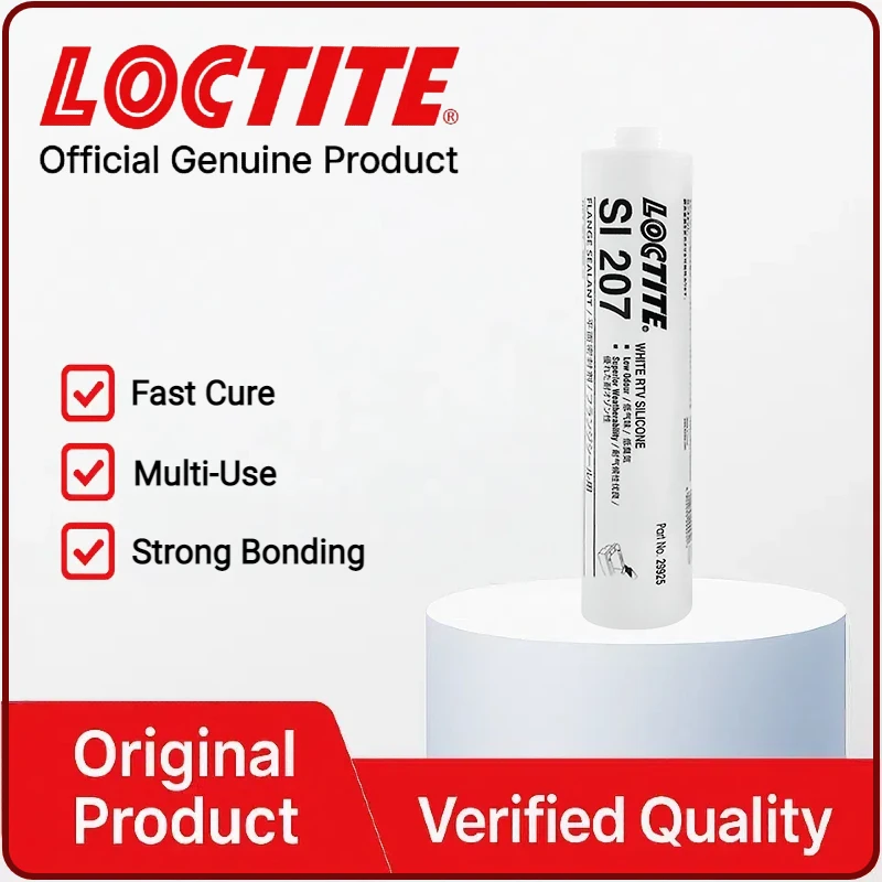 LOCTITE 207 中性硬化シーラント 330 ml、透明、多基材、非腐食性、プラスチック/金属/コンクリート/セラミック接合部用