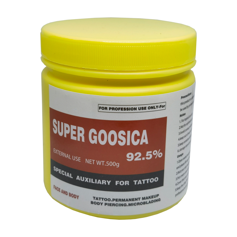 新しい 92.9% スーパー Goosica タトゥークリームアートメイクボディフェイス美容 Microblading ピアス眉毛唇ライナー 500 グラム