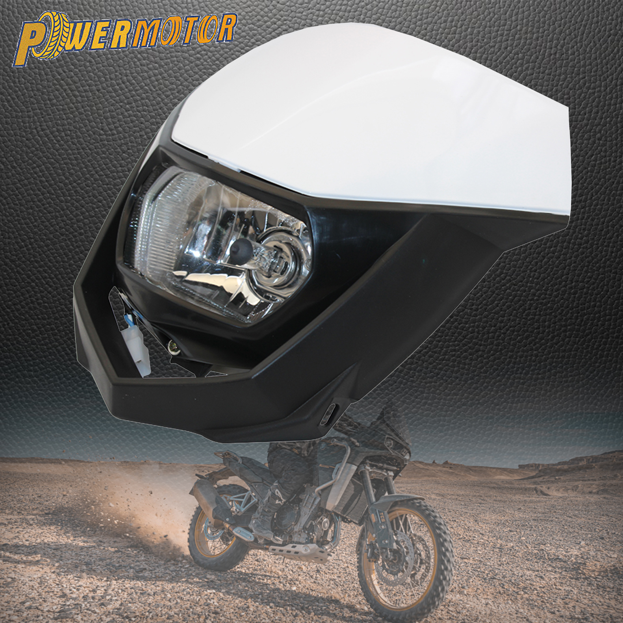 オートバイのヘッドライト H4 35 ワットヘッドライトプレートマスクヤマハ YZ YZF WR WRF ダートピットバイクモトクロスヘッドランプ修正部品