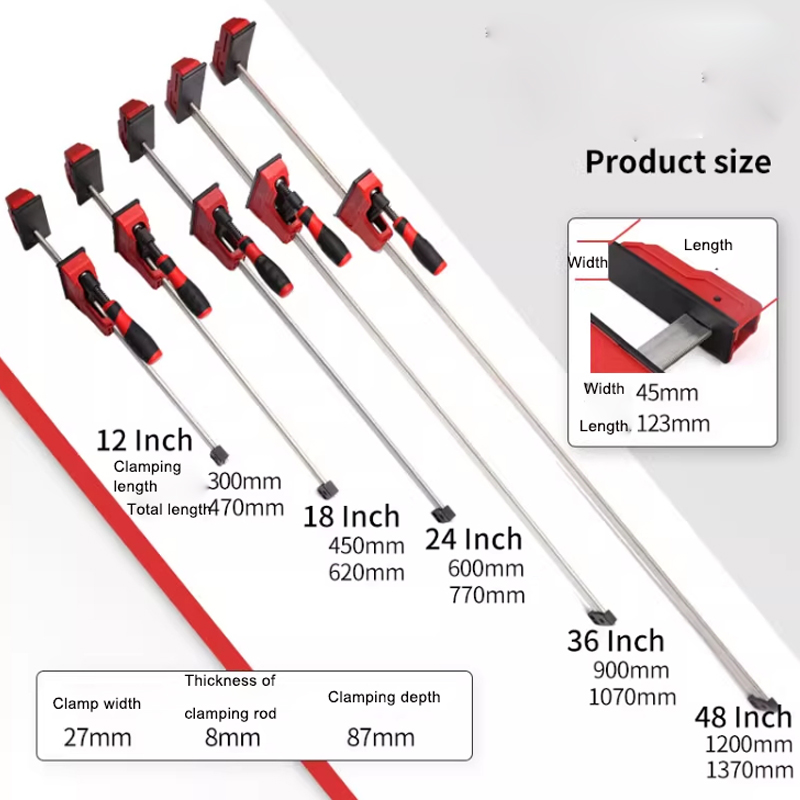 ヘビーデューティ 12 "18" 24" 36" 48" インチ平行クランプ木工クイック治具水槽 F クリップバークランプ